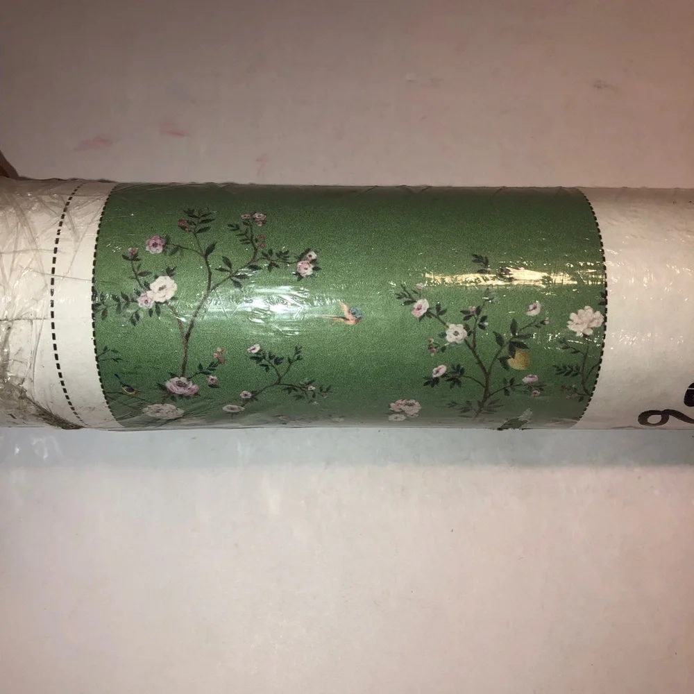 New Anthropologie Green Blossom Chinoiserie Wall Mural Wallpaper Art Judarn